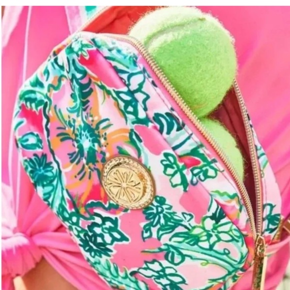Lilly Pulitzer Run Around Crossbody Waist Belt Bag Soleil Pink Perfect Poppy New - Picture 5 of 17